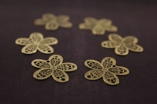 Филигранные элементы 1.8 см цветок 6 шт под античную бронзу