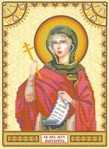 Схема для вышивки иконы бисером на холсте «Святая Маргарита»