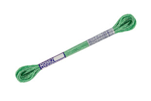 Нитки для вышивания " Gamma" мулине 100% вискоза 8 м R0982 салатовый