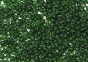 Бисер Чехия круглый 10/0 50 г 50060m прозрачный насыщенный зеленый матовый