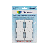 " Gamma" LBK- 40 Бобины для мулине картон 4. 1 см 40 шт белый