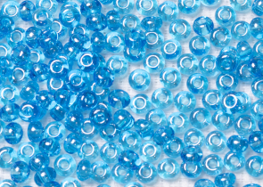 Бисер Чехия круглый 06/0 50 г 66150 прозрачный насыщенный голубой блестящий