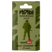 Иглы для шитья ручные ИЗ- 200914 набор " Военный" №8 в конверте 10 шт. 