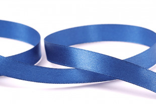 Лента атласная 12 мм ( 1/2 ") "Gamma" №040 синий 33 метра